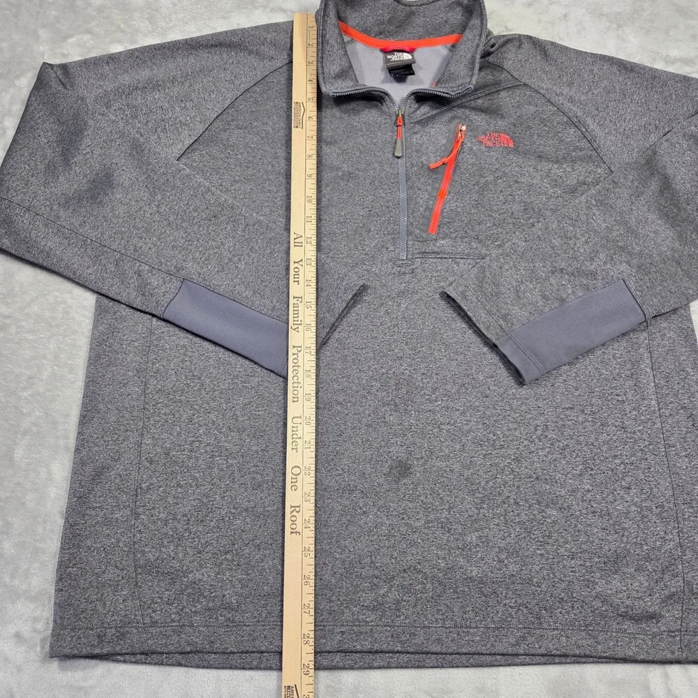 The North Face‎ Mens XXL Quarter Zip Pullover Heather Grey Outdoors Hiking Gorp